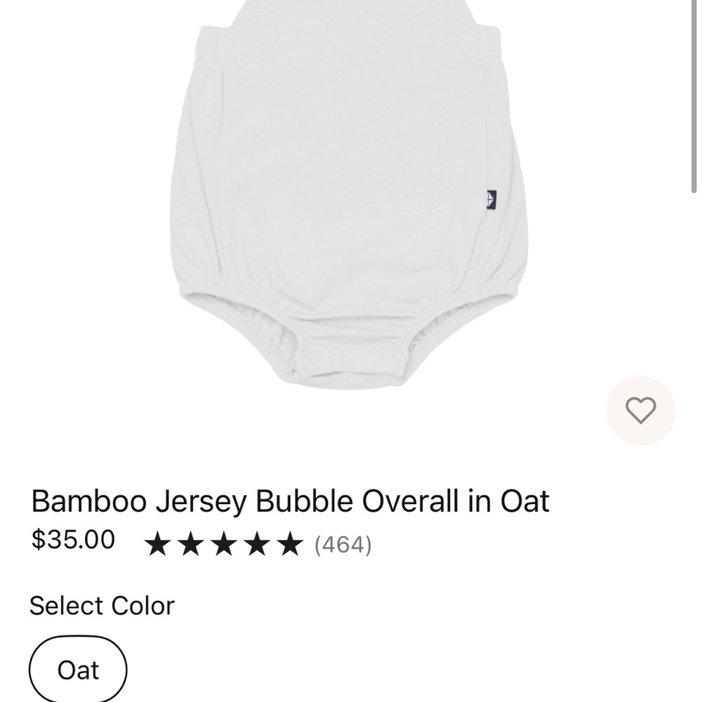 Kyte BABY Bamboo Jersey Bubble Overall
